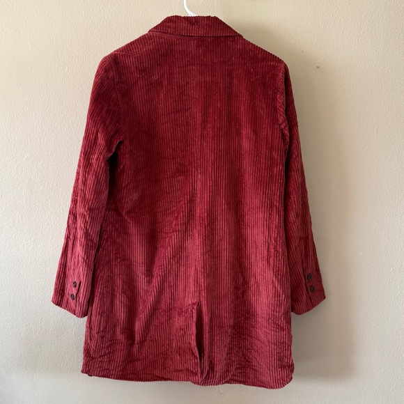 Altar’d State Maroon Corduroy Cotton Bohemian Blazer Jacket size M - Picture 2 of 4